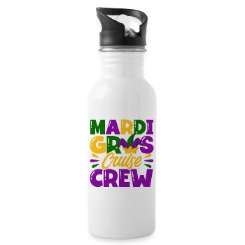Mardi Gras Kreuzfahrt-Crew Mardi Gras Geschenk - Trinkflasche mit integriertem Trinkhalm - Weiß - Rechts