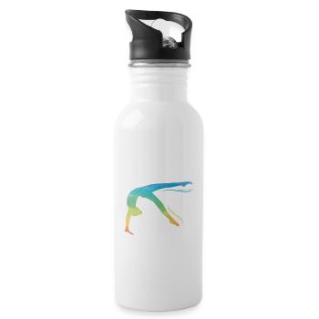 Spruch Für Einen Empfänger - Trinkflasche mit integriertem Trinkhalm - Weiß - Rechts