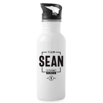 Team Sean Lifetime Member Sean Name - Water bottle with straw - white - Right