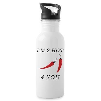 2 Hot 4 YOU - Water bottle with straw - white - Right