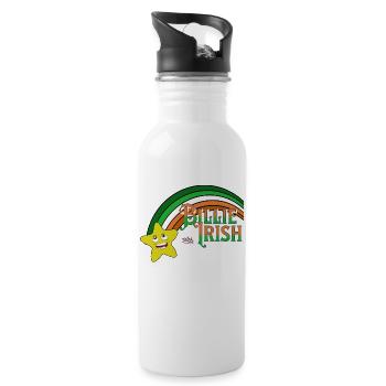 Billie Irish - St. Patricks Day - Paddy's Day - Trinkflasche mit integriertem Trinkhalm - Weiß - Rechts