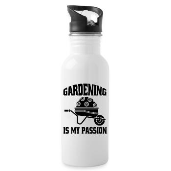 Garden Hobby Gardener Gardener Gardening Nursery - Water bottle with straw - white - Right