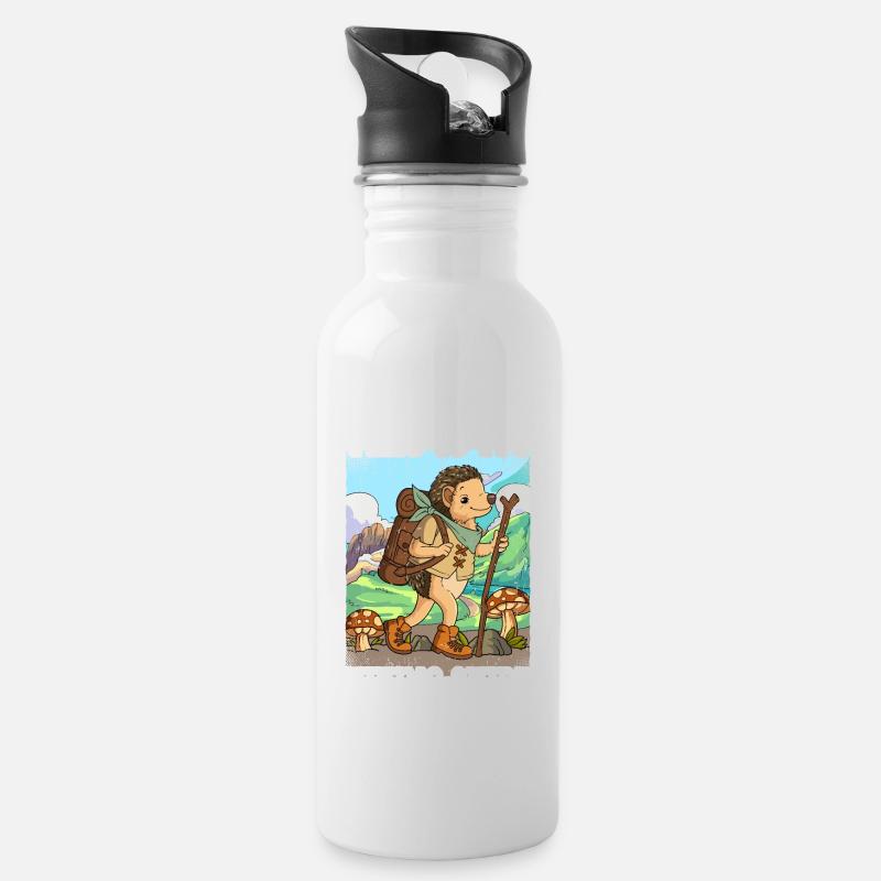 This Is My Hiking Wandern - Trinkflasche mit integriertem Trinkhalm - Weiß