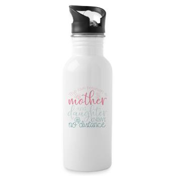 Mutter-Tochter-Liebe - Sweet Mothers Day - Trinkflasche mit integriertem Trinkhalm - Weiß - Rechts