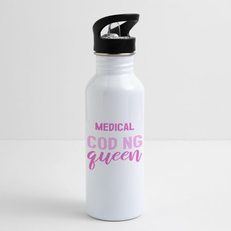 Medical Coding Queen Clinical Coder Medical Coder Water bottle with straw