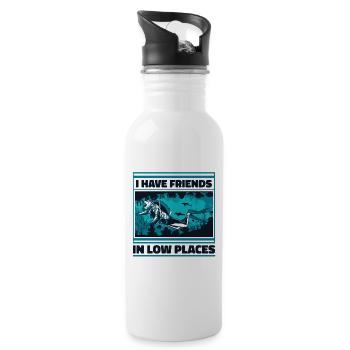 I Have Friends In Low Places Diving Fins - Water bottle with straw - white - Right