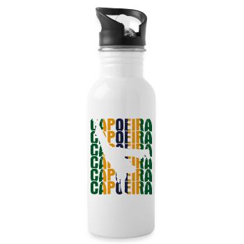 Capoeira - Trinkflasche mit integriertem Trinkhalm - Weiß - Rechts