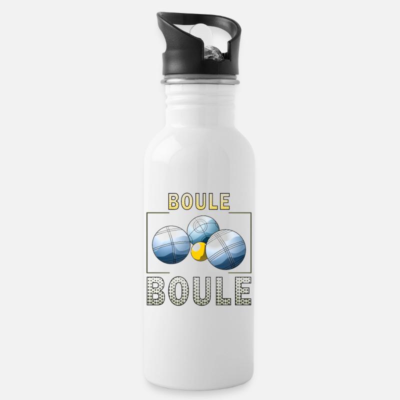BOULE - Trinkflasche mit integriertem Trinkhalm - Weiß
