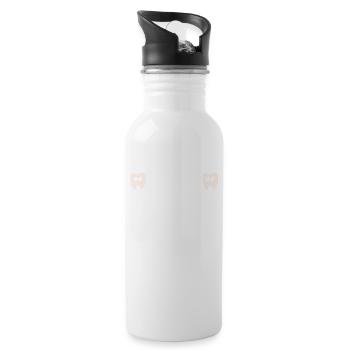 Life Is Better With Dentist - Trinkflasche mit integriertem Trinkhalm - Weiß - Rechts