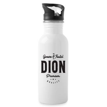 Nom d’homme Dion authentique et digne de confiance - Gourde avec paille intégrée - blanc - Droite