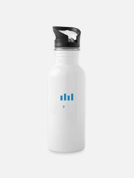 Datengutachten Für Alle Computerfreaks - Trinkflasche mit integriertem Trinkhalm - Weiß