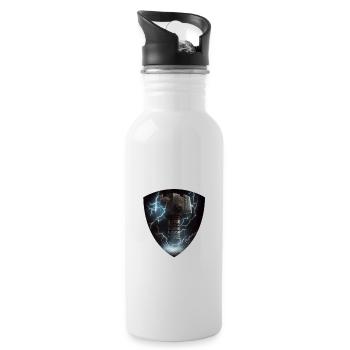 Papa Vathor Va Thor Vatertag Vatertagsgeschenk - Trinkflasche mit integriertem Trinkhalm - Weiß - Rechts