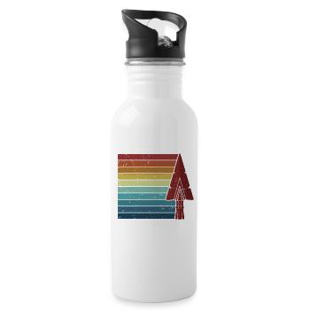 Retro Arrowhead Collecting Jagdspitzen - Trinkflasche mit integriertem Trinkhalm - Weiß - Rechts