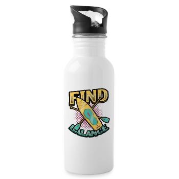 Finding balance - Water bottle with straw - white - Right
