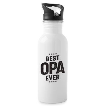 Show Your Love for Grandpa with Best Opa Ever - Water bottle with straw - white - Right