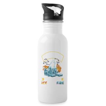 Antarctica land of fire and ice Expedition - Water bottle with straw - white - Right