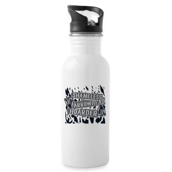 Shameless Arrowhead Hoarder Jagdspitzen - Trinkflasche mit integriertem Trinkhalm - Weiß - Rechts