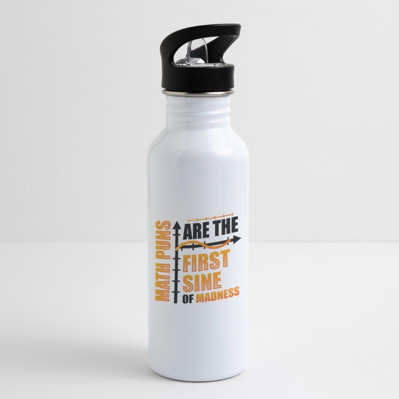 Math teacher, math student, math puns Water bottle with straw