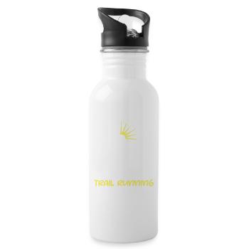 Trail Runner Running Jogging Jogger I Gift - Water bottle with straw - white - Right