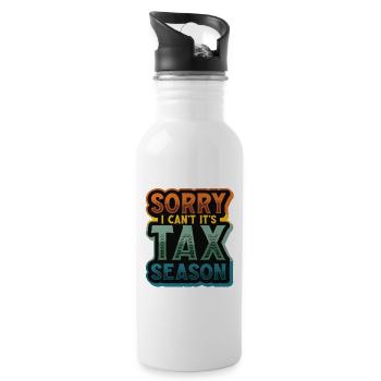 Sorry, I can't, it's tax season - Water bottle with straw - white - Right