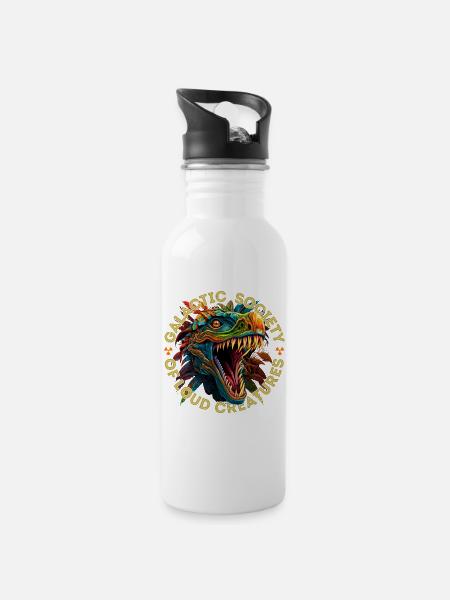 Galactic Society of Loud Creatures - Water bottle with straw - white