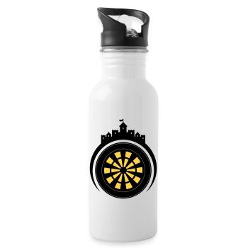 Dart Castle Emblem - Water bottle with straw - white - Right
