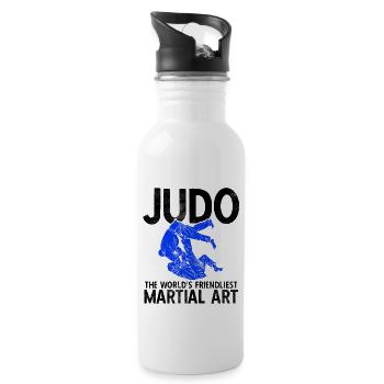 Japanischer Kampfsport Judo - Trinkflasche mit integriertem Trinkhalm - Weiß - Rechts