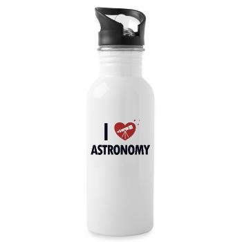 J’adore Astronomie Astronomie Photographe Starry Sky - Gourde avec paille intégrée - blanc - Droite