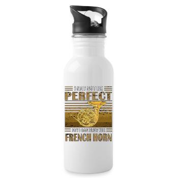 JAGTHORN MAIS JE PEUX SOUFFLER LE COR FRANÇAIS - Gourde avec paille intégrée - blanc - Droite