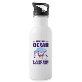 World Wildlife Day Shark Animal Welfare Marine - Water bottle with straw - white - Right