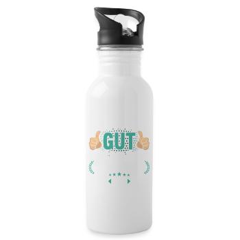 So gut sieht man frisch geschieden aus Scheidungs - Trinkflasche mit integriertem Trinkhalm - Weiß - Rechts