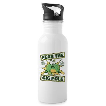 Fear The Gig Pole Toad Tadpole Tree Frog - Water bottle with straw - white - Right