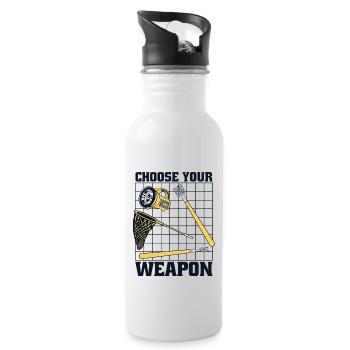Choose Your Weapon Tadpole Tree Frog Toad - Water bottle with straw - white - Right