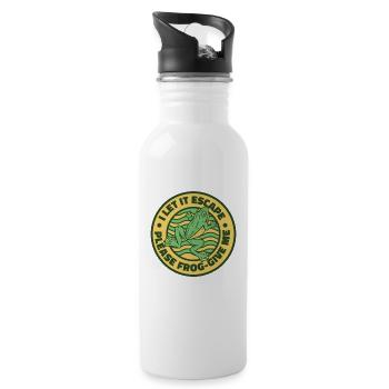 I Let It Escape Please Frog Give Me Tree Frog - Water bottle with straw - white - Right