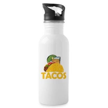 Tacos & Tequila Cinco De Mayo Party - Trinkflasche mit integriertem Trinkhalm - Weiß - Rechts