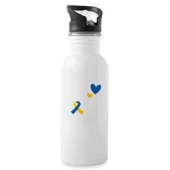 Seien Sie extra - Trinkflasche mit integriertem Trinkhalm - Weiß - Rechts