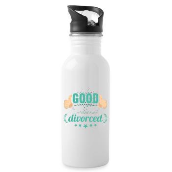 This is how good you look divorced Scheidungs - Trinkflasche mit integriertem Trinkhalm - Weiß - Rechts