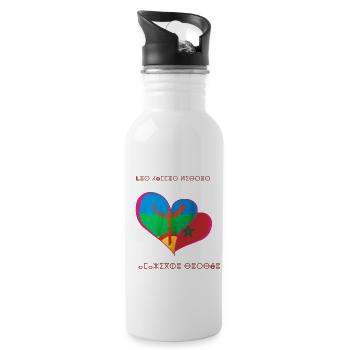 amazighe T-shirt graffiti Le Printemps berbère - Gourde avec paille intégrée - blanc - Droite
