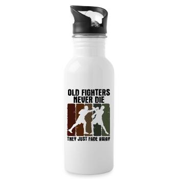 Boxsport Boxing - Trinkflasche mit integriertem Trinkhalm - Weiß - Rechts
