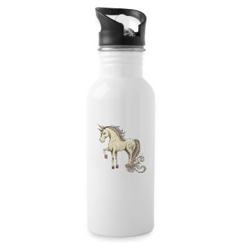 Unicorn unicorn - Water bottle with straw - white - Right