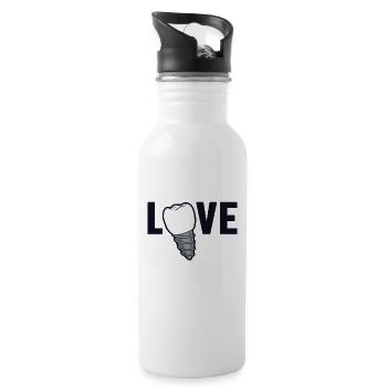 Love Dental Laboratory Dental Laboratory Dental Technician - Water bottle with straw - white - Right