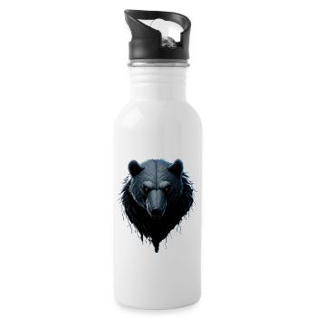 WIKINGER BERSERKER BÄR I VIKINGS - Trinkflasche mit integriertem Trinkhalm - Weiß - Rechts
