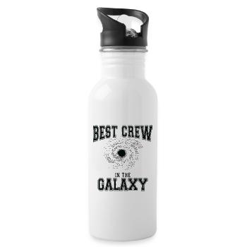 Galaxy Arbeitsplatz Mitarbeiter Crew Büro Familie - Trinkflasche mit integriertem Trinkhalm - Weiß - Rechts