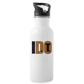 I Do It IT-Betrieb Informatiker Admin - Trinkflasche mit integriertem Trinkhalm - Weiß - Rechts