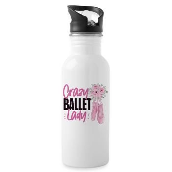 Ballet Danseuse Danse Ballerine - Gourde avec paille intégrée - blanc - Droite