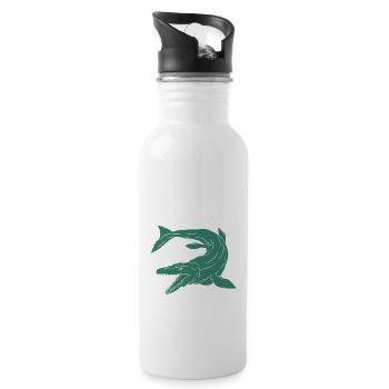 J’aime vraiment Mosasaurus - Gourde avec paille intégrée - blanc - Droite