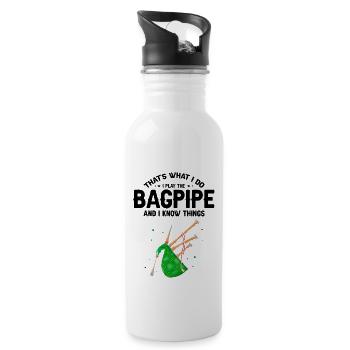 Conception de cornemuse pour Scotland Pride et cornemuse - Gourde avec paille intégrée - blanc - Droite
