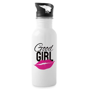 Good Girl - Trinkflasche mit integriertem Trinkhalm - Weiß - Rechts