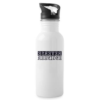 Reverse Engineer Software Engineer Developer - Water bottle with straw - white - Right