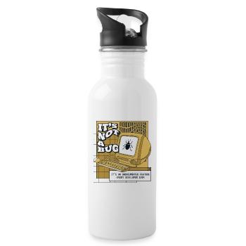 It's Not A Bug Undocumented Feature Developer - Water bottle with straw - white - Right